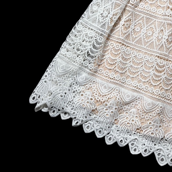 Socialite White Lace Strapless Mini Dress S - Picture 4 of 10